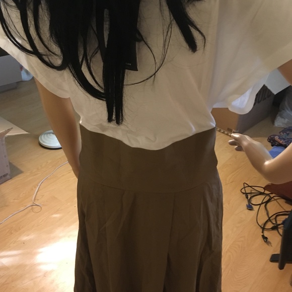 NWT Who What Wear white/otter dress w/corset belt - Picture 3 of 4